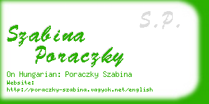 szabina poraczky business card